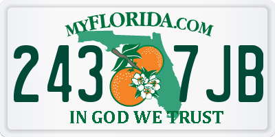 FL license plate 2437JB