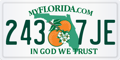 FL license plate 2437JE