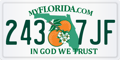 FL license plate 2437JF