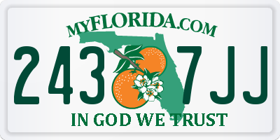 FL license plate 2437JJ