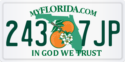 FL license plate 2437JP