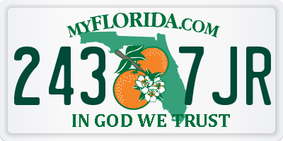 FL license plate 2437JR