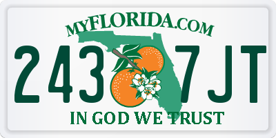 FL license plate 2437JT
