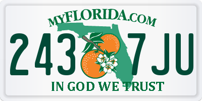 FL license plate 2437JU