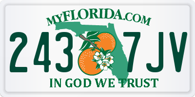 FL license plate 2437JV