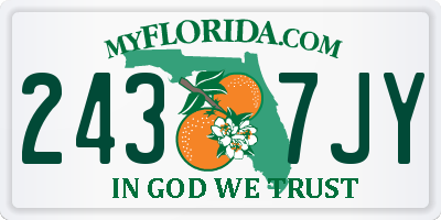 FL license plate 2437JY