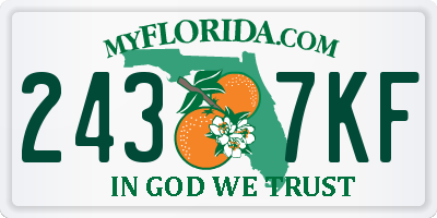 FL license plate 2437KF