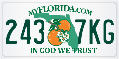 FL license plate 2437KG