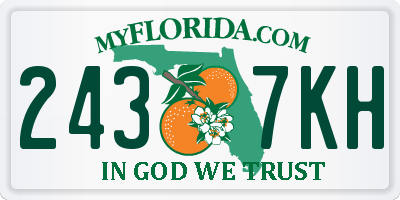FL license plate 2437KH