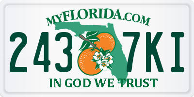 FL license plate 2437KI