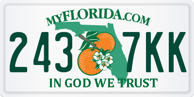 FL license plate 2437KK