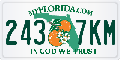 FL license plate 2437KM