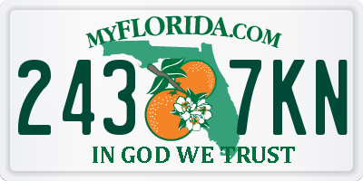 FL license plate 2437KN
