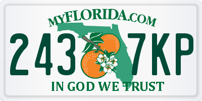 FL license plate 2437KP