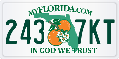 FL license plate 2437KT