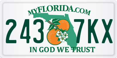 FL license plate 2437KX