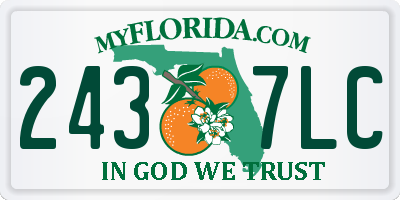 FL license plate 2437LC