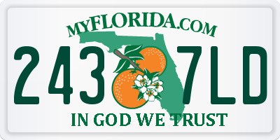 FL license plate 2437LD