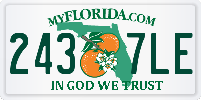FL license plate 2437LE