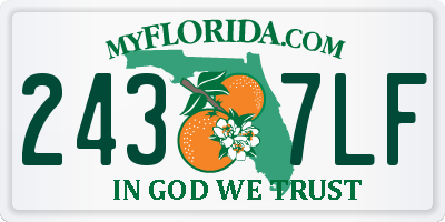 FL license plate 2437LF