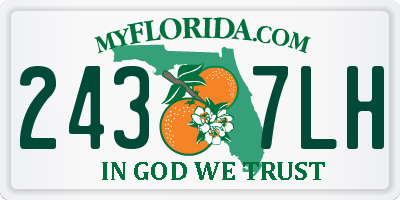 FL license plate 2437LH