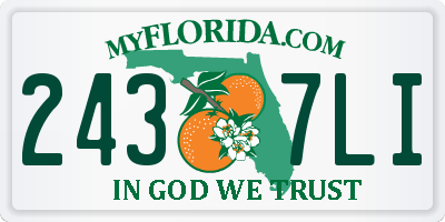 FL license plate 2437LI