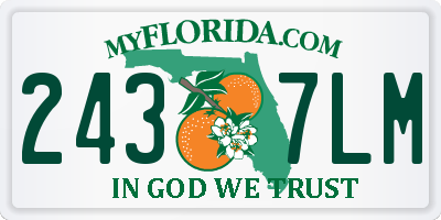 FL license plate 2437LM