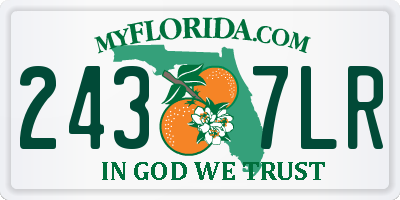 FL license plate 2437LR