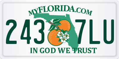 FL license plate 2437LU