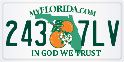 FL license plate 2437LV