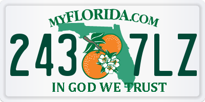 FL license plate 2437LZ
