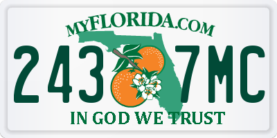 FL license plate 2437MC