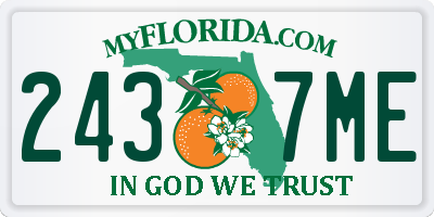 FL license plate 2437ME