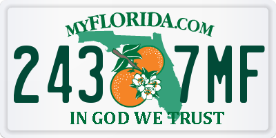 FL license plate 2437MF