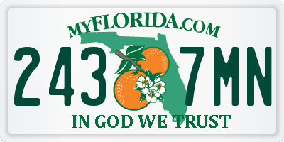 FL license plate 2437MN