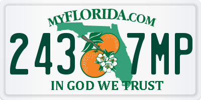 FL license plate 2437MP