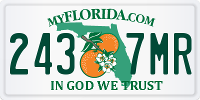 FL license plate 2437MR