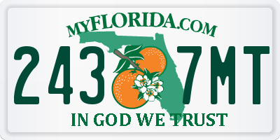 FL license plate 2437MT