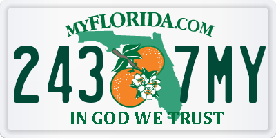 FL license plate 2437MY