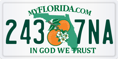 FL license plate 2437NA