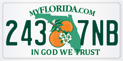 FL license plate 2437NB