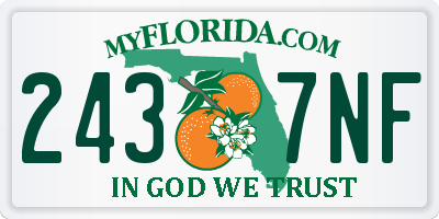 FL license plate 2437NF