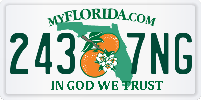 FL license plate 2437NG