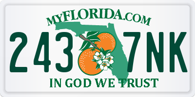 FL license plate 2437NK
