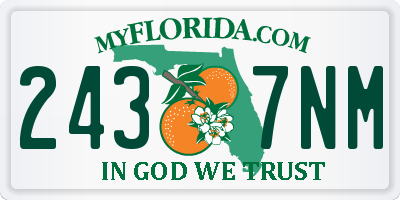 FL license plate 2437NM