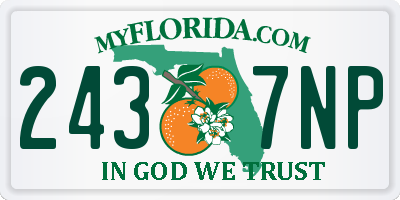 FL license plate 2437NP