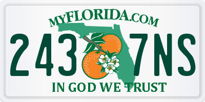 FL license plate 2437NS