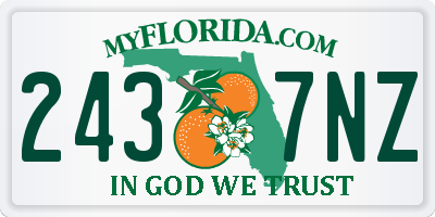 FL license plate 2437NZ