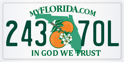 FL license plate 2437OL