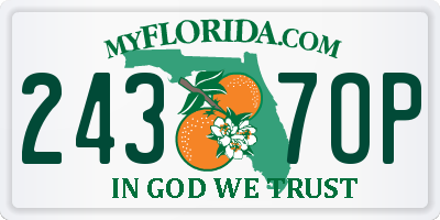 FL license plate 2437OP